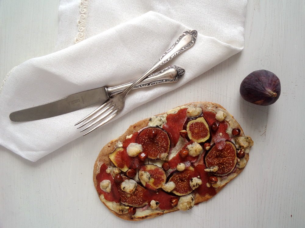 fig hazelnut flatbreads Fig Goat Cheese Hazelnut Flatbreads with Whole Spelt Flour